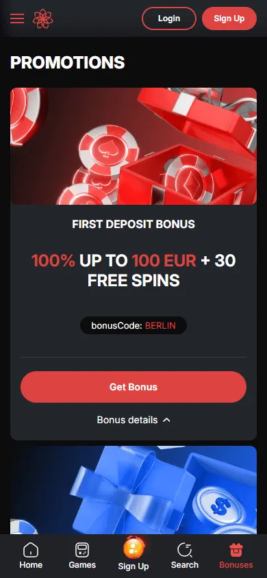 Casino Chan promotions experience on a mobile device
